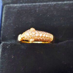 NWOT Cartier Panthère de Cartier ring, small model, half-paved size 54mm US 7